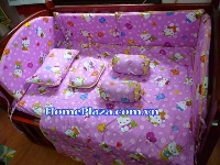 Bộ chăn ga gối quây cũi gối chặn 4 mùa Korea KITTY